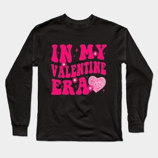 In My Valentine Era Cute Valentine's Day Girls Kids Retro Long Sleeve T-Shirt